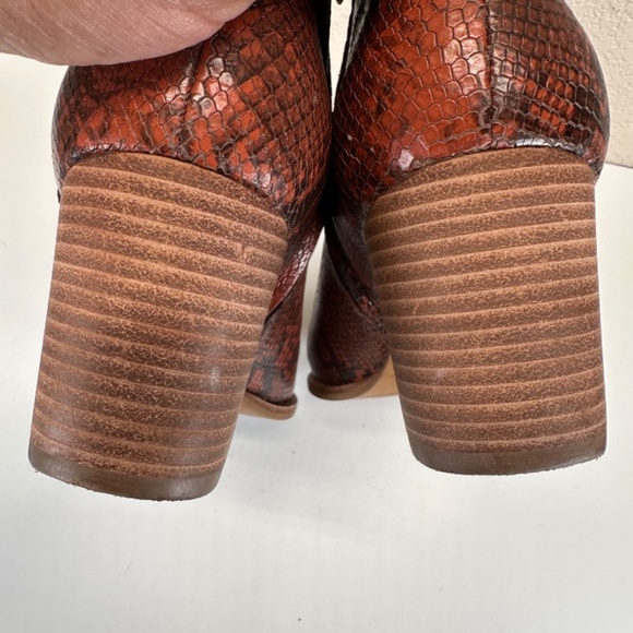 Madewell The Rosie Ankle boot in Snake Embossed Leather Women's Size 8 Comfy - Picture 15 of 16